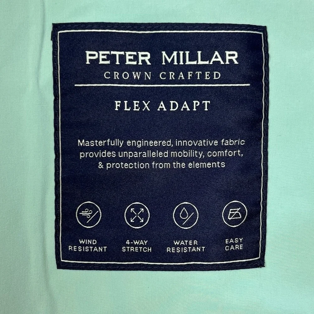 Peter Millar Men's Crown Crafted Golf Flex Adapt  Vest Turquoise Size Large